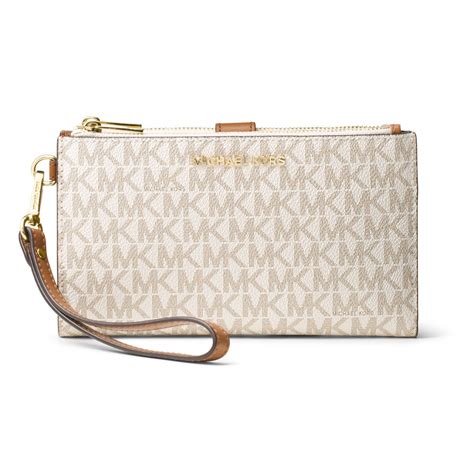 mk double zip wristlet